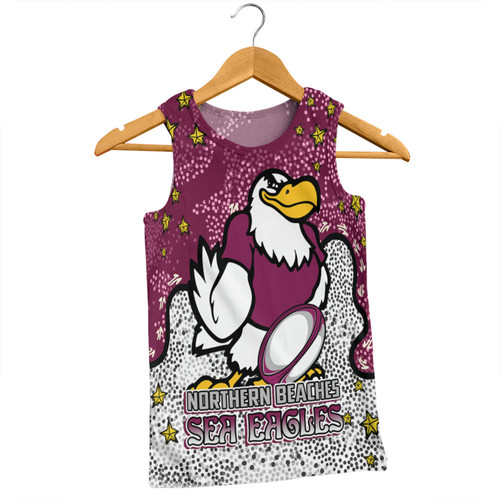 Manly Warringah Sea Eagles Men Singlet - Team With Dot And Star Patterns For Tough Fan Men Singlet