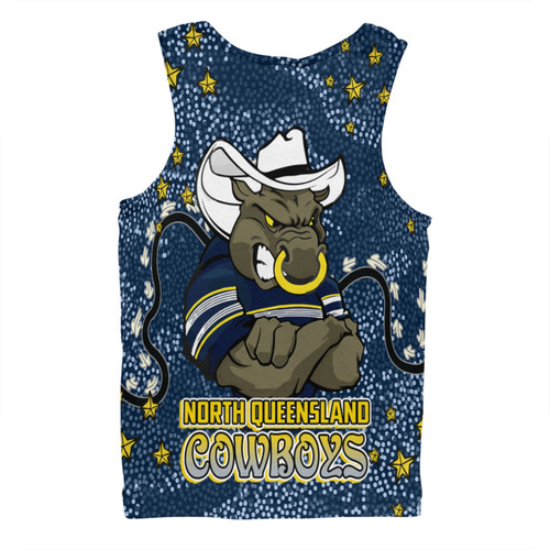 North Queensland Cowboys Custom Men Singlet - Team With Dot And Star Patterns For Tough Fan Men Singlet
