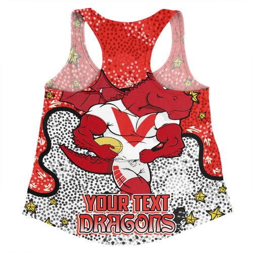 St. George Illawarra Dragons Custom Women Racerback Singlet - Team With Dot And Star Patterns For Tough Fan Women Racerback Singlet St. George Illawarra Dragons Custom Women Racerback Singlet - Team With Dot And Star Patterns For Tough Fan Women Racerback Singlet