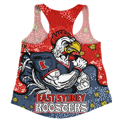 Sydney Roosters Custom Women Racerback Singlet - Team With Dot And Star Patterns For Tough Fan Women Racerback Singlet Sydney Roosters Custom Women Racerback Singlet - Team With Dot And Star Patterns For Tough Fan Women Racerback Singlet