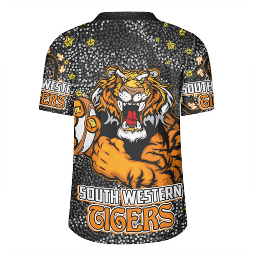 Wests Tigers Custom Rugby Jersey - Team With Dot And Star Patterns For Tough Fan Rugby Jersey Wests Tigers Custom Rugby Jersey - Team With Dot And Star Patterns For Tough Fan Rugby Jersey
