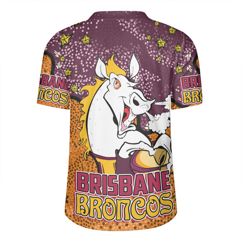 Brisbane Broncos Custom Rugby Jersey - Team With Dot And Star Patterns For Tough Fan Rugby Jersey Brisbane Broncos Custom Rugby Jersey - Team With Dot And Star Patterns For Tough Fan Rugby Jersey
