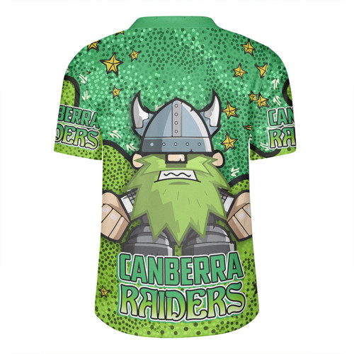 Canberra Raiders Custom Rugby Jersey - Team With Dot And Star Patterns For Tough Fan Rugby Jersey Canberra Raiders Custom Rugby Jersey - Team With Dot And Star Patterns For Tough Fan Rugby Jersey