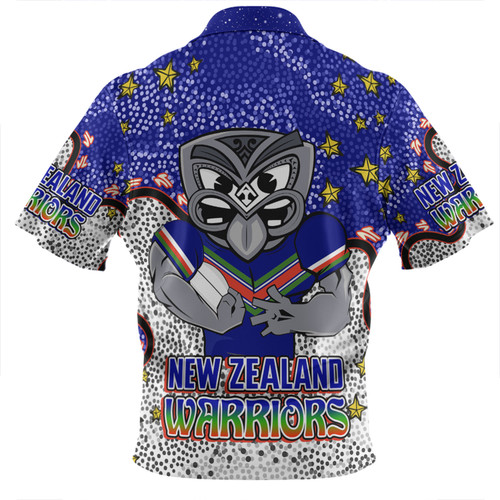 New Zealand Warriors Custom Zip Polo Shirt - Team With Dot And Star Patterns For Tough Fan Zip Polo Shirt New Zealand Warriors Custom Zip Polo Shirt - Team With Dot And Star Patterns For Tough Fan Zip Polo Shirt