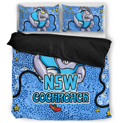 New South Wales Cockroaches Custom Bedding Set - Team With Dot And Star Patterns For Tough Fan Bedding Set New South Wales Cockroaches Custom Bedding Set - Team With Dot And Star Patterns For Tough Fan Bedding Set