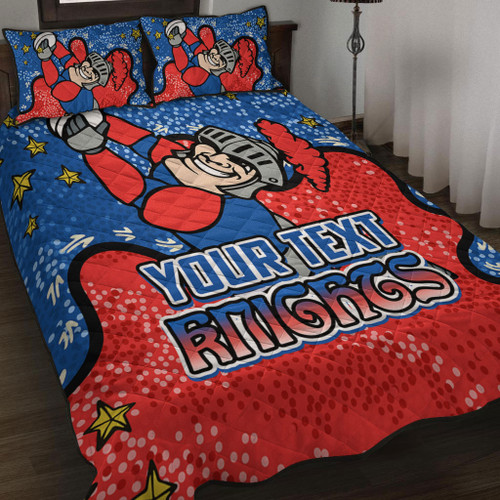 Newcastle Knights Custom Quilt Bed Set - Team With Dot And Star Patterns For Tough Fan Quilt Bed Set Newcastle Knights Custom Quilt Bed Set - Team With Dot And Star Patterns For Tough Fan Quilt Bed Set