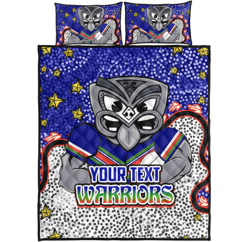 New Zealand Warriors Custom Quilt Bed Set - Team With Dot And Star Patterns For Tough Fan Quilt Bed Set New Zealand Warriors Custom Quilt Bed Set - Team With Dot And Star Patterns For Tough Fan Quilt Bed Set