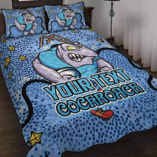New South Wales Cockroaches Custom Quilt Bed Set - Team With Dot And Star Patterns For Tough Fan Quilt Bed Set New South Wales Cockroaches Custom Quilt Bed Set - Team With Dot And Star Patterns For Tough Fan Quilt Bed Set