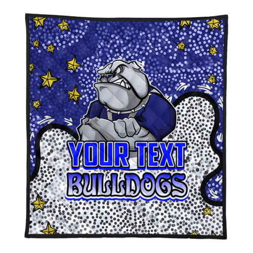 Canterbury-Bankstown Bulldogs Custom Quilt - Team With Dot And Star Patterns For Tough Fan Quilt Canterbury-Bankstown Bulldogs Custom Quilt - Team With Dot And Star Patterns For Tough Fan Quilt
