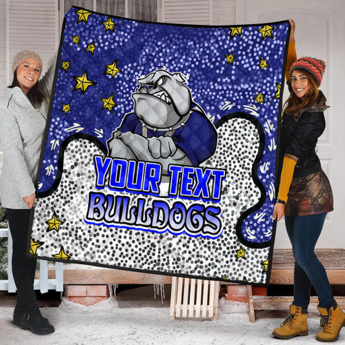Canterbury-Bankstown Bulldogs Custom Quilt - Team With Dot And Star Patterns For Tough Fan Quilt Canterbury-Bankstown Bulldogs Custom Quilt - Team With Dot And Star Patterns For Tough Fan Quilt