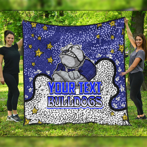 Canterbury-Bankstown Bulldogs Custom Quilt - Team With Dot And Star Patterns For Tough Fan Quilt Canterbury-Bankstown Bulldogs Custom Quilt - Team With Dot And Star Patterns For Tough Fan Quilt