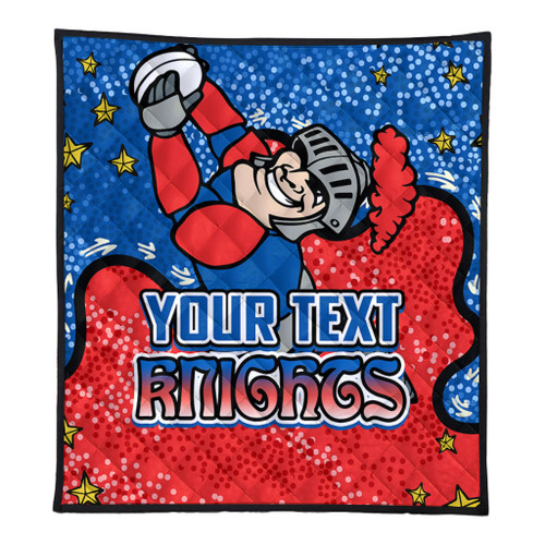 Newcastle Knights Custom Quilt - Team With Dot And Star Patterns For Tough Fan Quilt Newcastle Knights Custom Quilt - Team With Dot And Star Patterns For Tough Fan Quilt