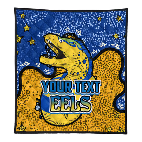 Parramatta Eels Custom Quilt - Team With Dot And Star Patterns For Tough Fan Quilt Parramatta Eels Custom Quilt - Team With Dot And Star Patterns For Tough Fan Quilt