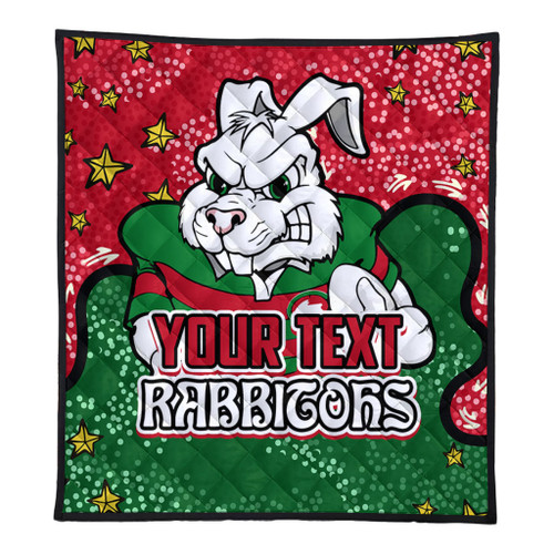 South Sydney Rabbitohs Quilt - Team With Dot And Star Patterns For Tough Fan Quilt South Sydney Rabbitohs Quilt - Team With Dot And Star Patterns For Tough Fan Quilt