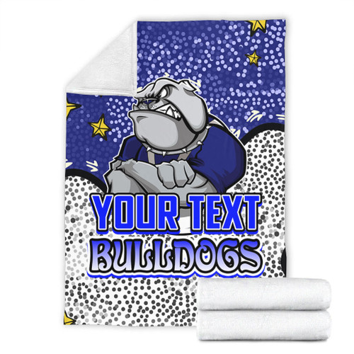 Canterbury-Bankstown Bulldogs Custom Blanket - Team With Dot And Star Patterns For Tough Fan Blanket Canterbury-Bankstown Bulldogs Custom Blanket - Team With Dot And Star Patterns For Tough Fan Blanket