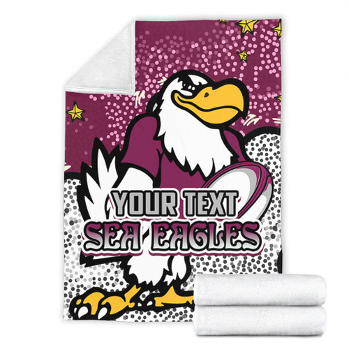 Manly Warringah Sea Eagles Blanket - Team With Dot And Star Patterns For Tough Fan Blanket Manly Warringah Sea Eagles Blanket - Team With Dot And Star Patterns For Tough Fan Blanket
