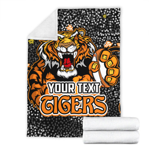 Wests Tigers Custom Blanket - Team With Dot And Star Patterns For Tough Fan Blanket Wests Tigers Custom Blanket - Team With Dot And Star Patterns For Tough Fan Blanket