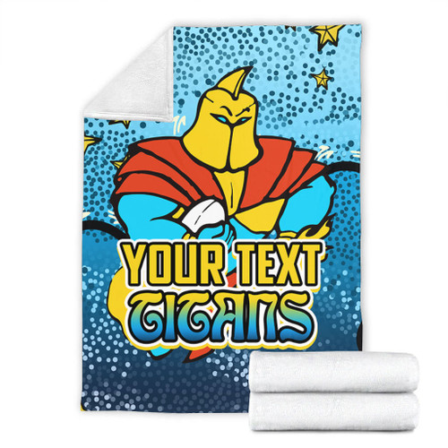 Gold Coast Titans Custom Blanket - Team With Dot And Star Patterns For Tough Fan Blanket Gold Coast Titans Custom Blanket - Team With Dot And Star Patterns For Tough Fan Blanket