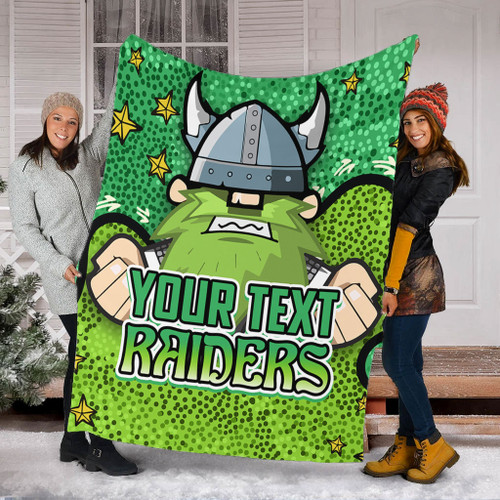 Canberra Raiders Custom Blanket - Team With Dot And Star Patterns For Tough Fan Blanket Canberra Raiders Custom Blanket - Team With Dot And Star Patterns For Tough Fan Blanket