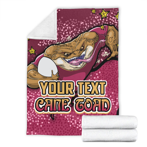 Queensland Cane Toads Custom Blanket - Team With Dot And Star Patterns For Tough Fan Blanket Queensland Cane Toads Custom Blanket - Team With Dot And Star Patterns For Tough Fan Blanket