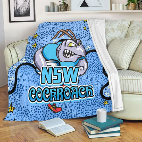New South Wales Cockroaches Custom Blanket - Team With Dot And Star Patterns For Tough Fan Blanket New South Wales Cockroaches Custom Blanket - Team With Dot And Star Patterns For Tough Fan Blanket