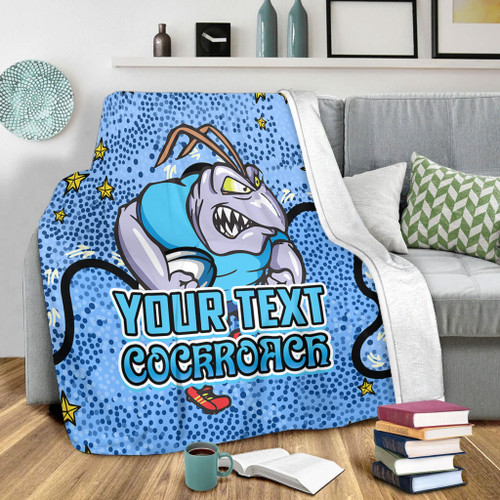New South Wales Cockroaches Custom Blanket - Team With Dot And Star Patterns For Tough Fan Blanket New South Wales Cockroaches Custom Blanket - Team With Dot And Star Patterns For Tough Fan Blanket