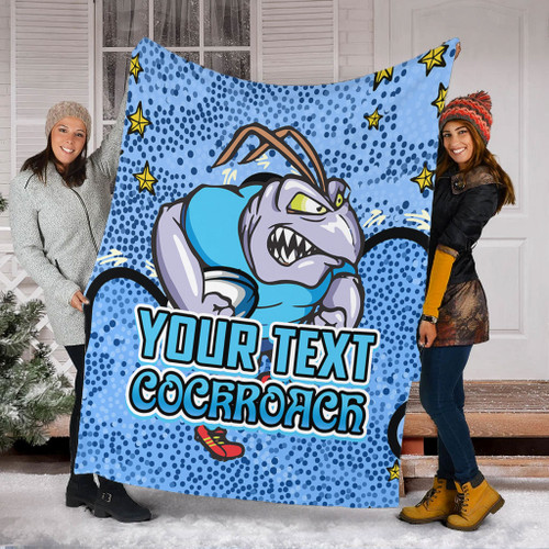 New South Wales Cockroaches Custom Blanket - Team With Dot And Star Patterns For Tough Fan Blanket New South Wales Cockroaches Custom Blanket - Team With Dot And Star Patterns For Tough Fan Blanket