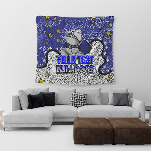 Canterbury-Bankstown Bulldogs Custom Tapestry - Team With Dot And Star Patterns For Tough Fan Tapestry Canterbury-Bankstown Bulldogs Custom Tapestry - Team With Dot And Star Patterns For Tough Fan Tapestry