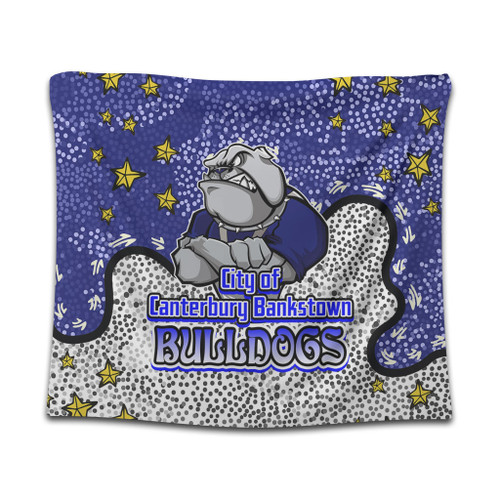 Canterbury-Bankstown Bulldogs Custom Tapestry - Team With Dot And Star Patterns For Tough Fan Tapestry Canterbury-Bankstown Bulldogs Custom Tapestry - Team With Dot And Star Patterns For Tough Fan Tapestry