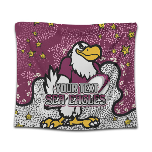 Manly Warringah Sea Eagles Tapestry - Team With Dot And Star Patterns For Tough Fan Tapestry Manly Warringah Sea Eagles Tapestry - Team With Dot And Star Patterns For Tough Fan Tapestry
