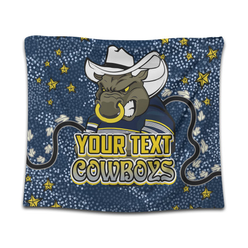 North Queensland Cowboys Custom Tapestry - Team With Dot And Star Patterns For Tough Fan Tapestry North Queensland Cowboys Custom Tapestry - Team With Dot And Star Patterns For Tough Fan Tapestry