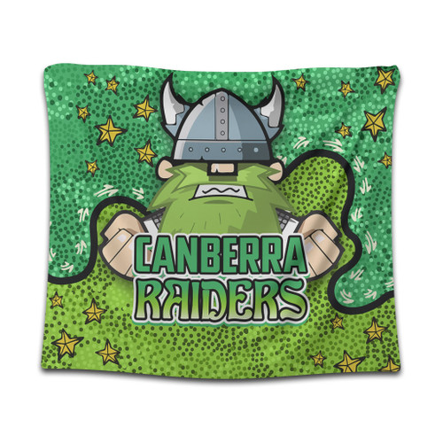 Canberra Raiders Custom Tapestry - Team With Dot And Star Patterns For Tough Fan Tapestry Canberra Raiders Custom Tapestry - Team With Dot And Star Patterns For Tough Fan Tapestry