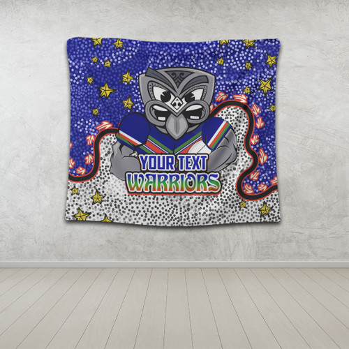 New Zealand Warriors Custom Tapestry - Team With Dot And Star Patterns For Tough Fan Tapestry New Zealand Warriors Custom Tapestry - Team With Dot And Star Patterns For Tough Fan Tapestry