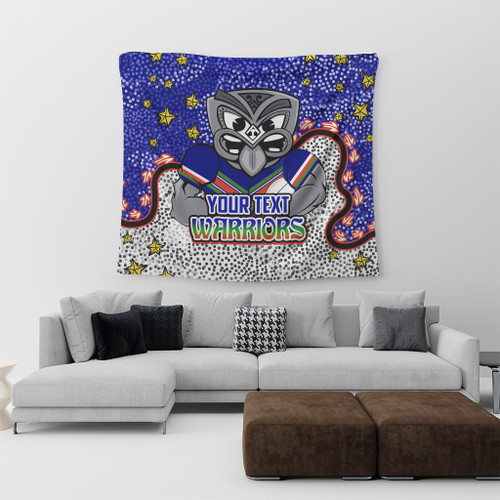 New Zealand Warriors Custom Tapestry - Team With Dot And Star Patterns For Tough Fan Tapestry New Zealand Warriors Custom Tapestry - Team With Dot And Star Patterns For Tough Fan Tapestry
