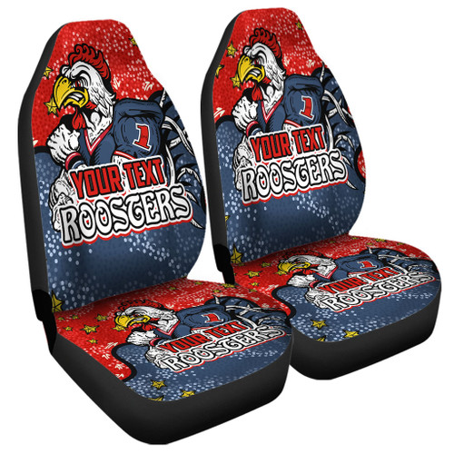 Sydney Roosters Custom Car Seat Cover - Team With Dot And Star Patterns For Tough Fan Car Seat Cover Sydney Roosters Custom Car Seat Cover - Team With Dot And Star Patterns For Tough Fan Car Seat Cover