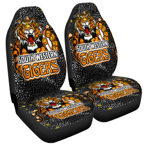 Wests Tigers Custom Car Seat Cover - Team With Dot And Star Patterns For Tough Fan Car Seat Cover Wests Tigers Custom Car Seat Cover - Team With Dot And Star Patterns For Tough Fan Car Seat Cover