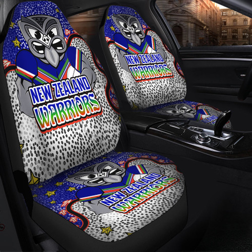 New Zealand Warriors Custom Car Seat Cover - Team With Dot And Star Patterns For Tough Fan Car Seat Cover