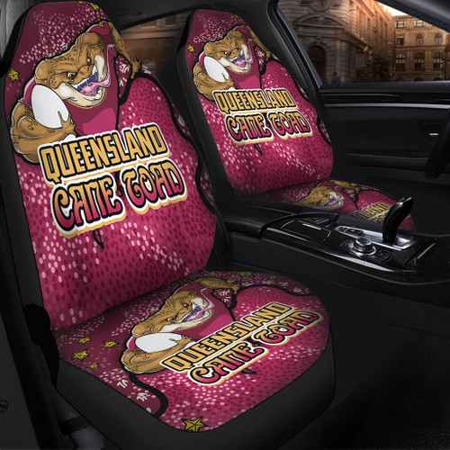 Queensland Cane Toads Custom Car Seat Cover - Team With Dot And Star Patterns For Tough Fan Car Seat Cover