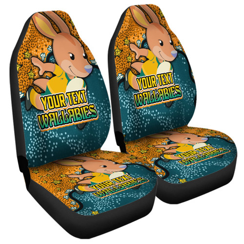 Australia Wallabies Custom Car Seat Cover - Team With Dot And Star Patterns For Tough Fan Car Seat Cover Australia Wallabies Custom Car Seat Cover - Team With Dot And Star Patterns For Tough Fan Car Seat Cover