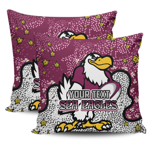 Manly Warringah Sea Eagles Pillow Cases - Team With Dot And Star Patterns For Tough Fan Pillow Cases