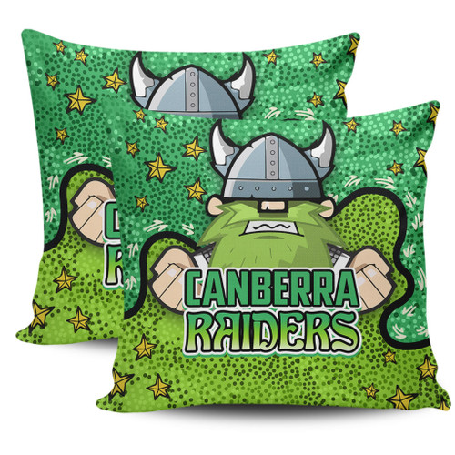 Canberra Raiders Custom Pillow Cases - Team With Dot And Star Patterns For Tough Fan Pillow Cases