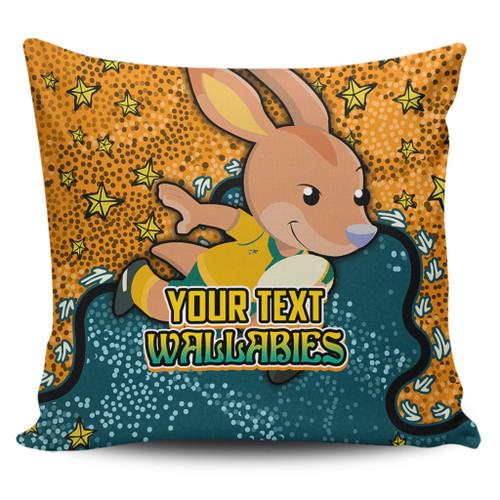 Australia Wallabies Custom Pillow Cases - Team With Dot And Star Patterns For Tough Fan Pillow Cases