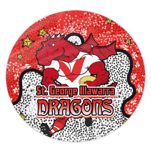St. George Illawarra Dragons Custom Round Rug - Team With Dot And Star Patterns For Tough Fan Round Rug St. George Illawarra Dragons Custom Round Rug - Team With Dot And Star Patterns For Tough Fan Round Rug