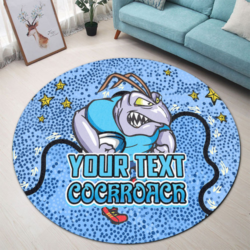 New South Wales Cockroaches Custom Round Rug - Team With Dot And Star Patterns For Tough Fan Round Rug New South Wales Cockroaches Custom Round Rug - Team With Dot And Star Patterns For Tough Fan Round Rug