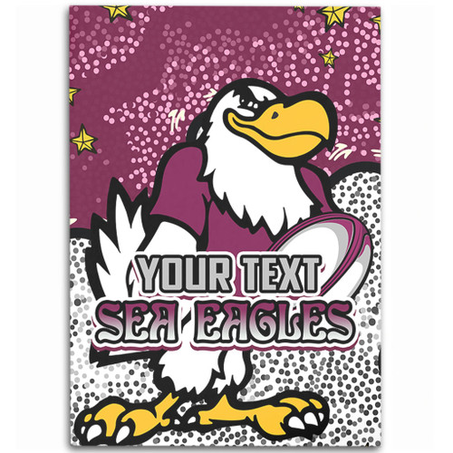 Manly Warringah Sea Eagles Area Rug - Team With Dot And Star Patterns For Tough Fan Area Rug Manly Warringah Sea Eagles Area Rug - Team With Dot And Star Patterns For Tough Fan Area Rug