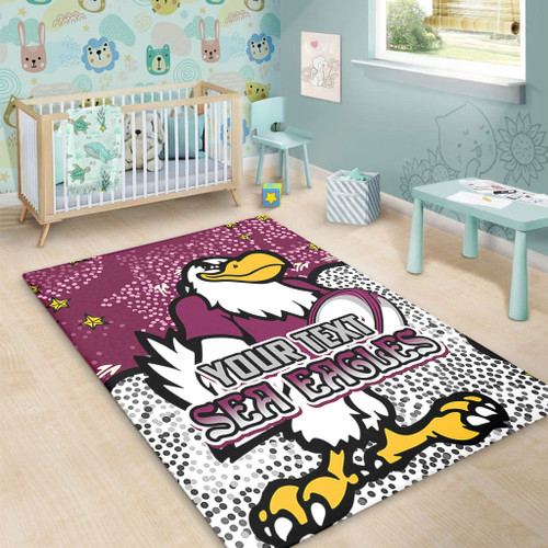 Manly Warringah Sea Eagles Area Rug - Team With Dot And Star Patterns For Tough Fan Area Rug Manly Warringah Sea Eagles Area Rug - Team With Dot And Star Patterns For Tough Fan Area Rug