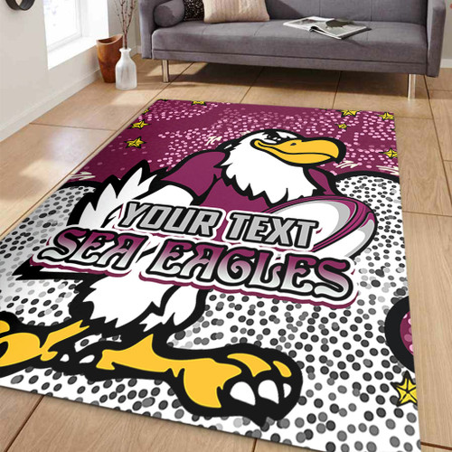 Manly Warringah Sea Eagles Area Rug - Team With Dot And Star Patterns For Tough Fan Area Rug Manly Warringah Sea Eagles Area Rug - Team With Dot And Star Patterns For Tough Fan Area Rug