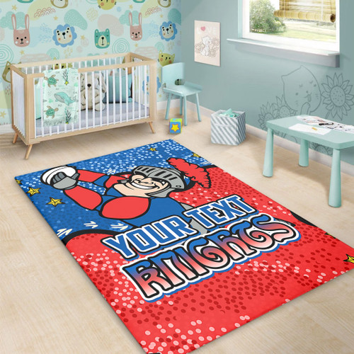 Newcastle Knights Custom Area Rug - Team With Dot And Star Patterns For Tough Fan Area Rug Newcastle Knights Custom Area Rug - Team With Dot And Star Patterns For Tough Fan Area Rug