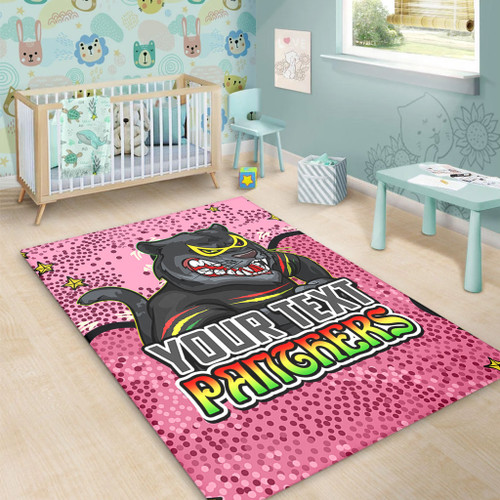 Penrith Panthers Custom Area Rug - Team With Dot And Star Patterns For Tough Fan Area Rug Penrith Panthers Custom Area Rug - Team With Dot And Star Patterns For Tough Fan Area Rug