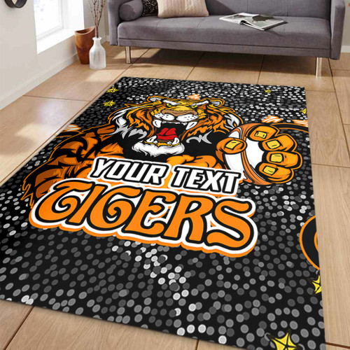 Wests Tigers Custom Area Rug - Team With Dot And Star Patterns For Tough Fan Area Rug Wests Tigers Custom Area Rug - Team With Dot And Star Patterns For Tough Fan Area Rug